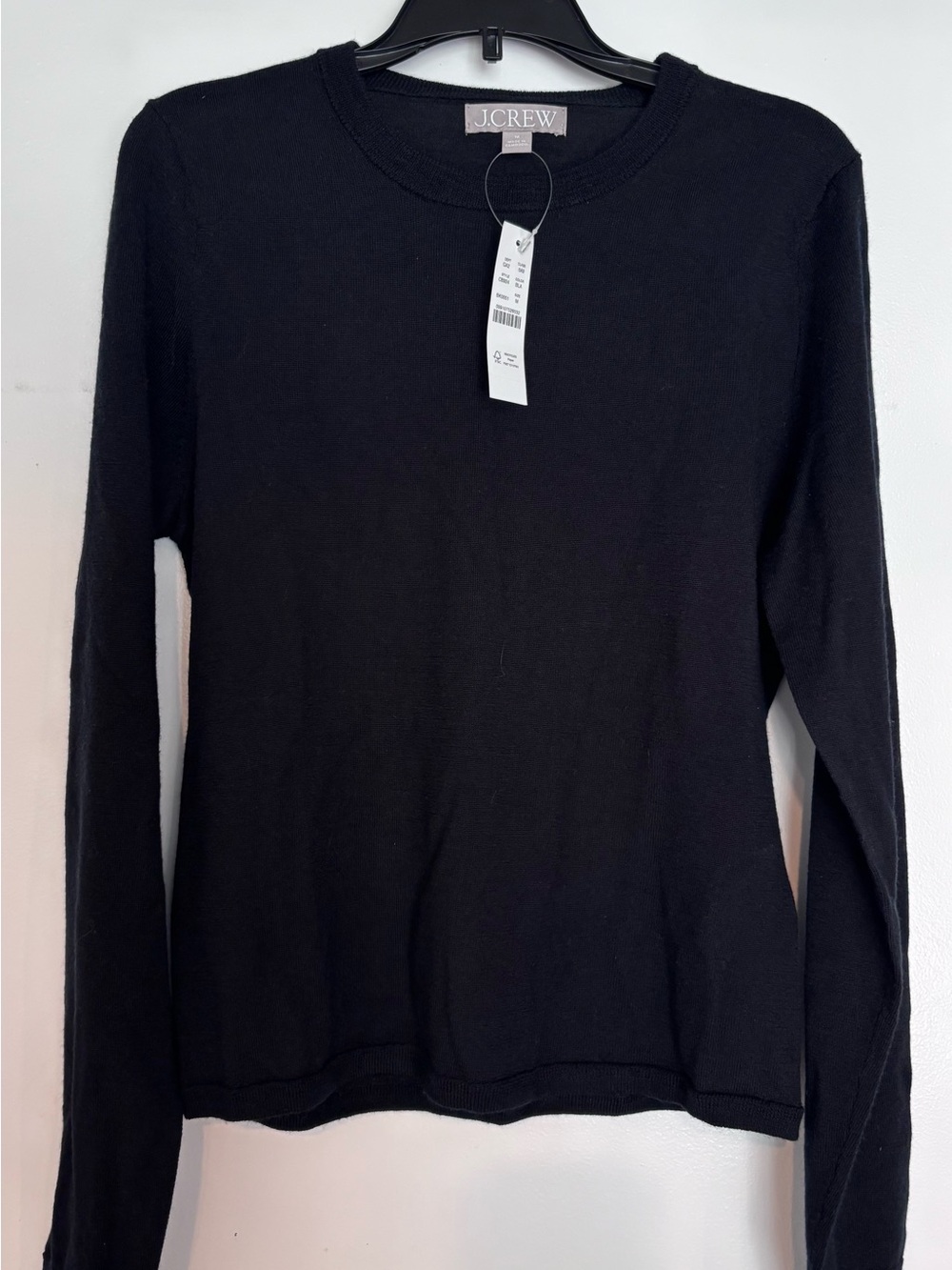 J. Crew Black Crewneck Long Sleeve Sweater